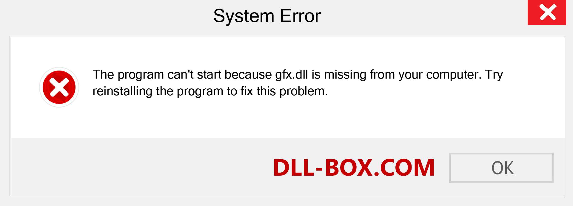  gfx.dll file is missing?. Download for Windows 7, 8, 10 - Fix  gfx dll Missing Error on Windows, photos, images
